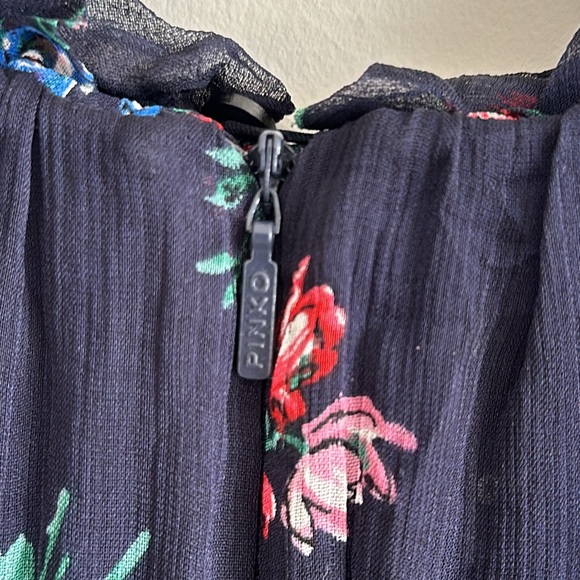 Pinko Maxi Dress Flarred Sleeves Size 4 - Picture 10 of 11